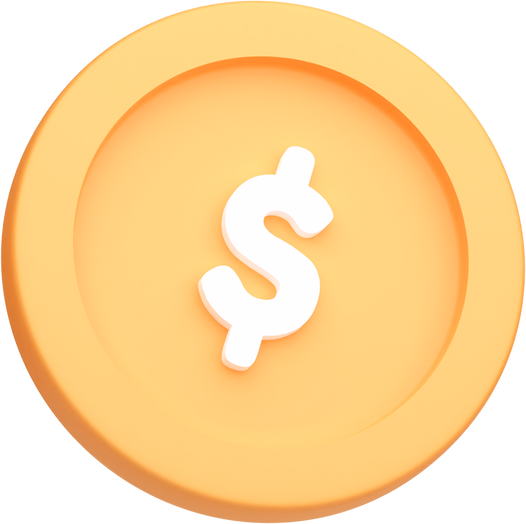 Dollar Sign on Gold Coin